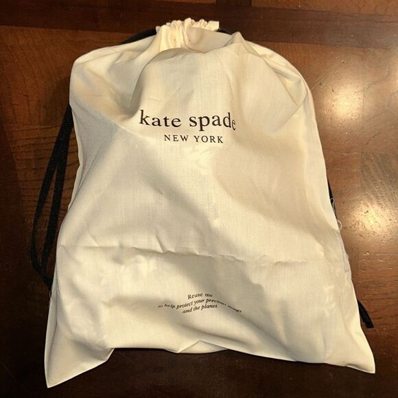 Kate Spade Black & White Print Ankle Strap Block Heel Bow Sandals(Size 11B) - Picture 10 of 10